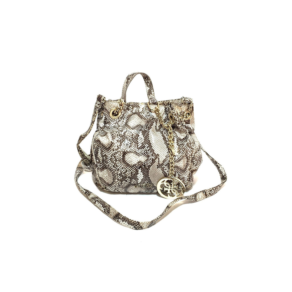 Guess Snakeskin Drawstring Shoulder Bag | Pre Loved |