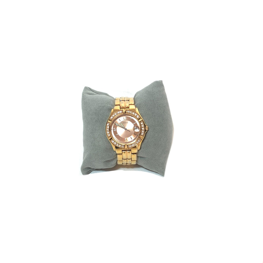Guess Gold Rhinestone Watch | Pre Loved |