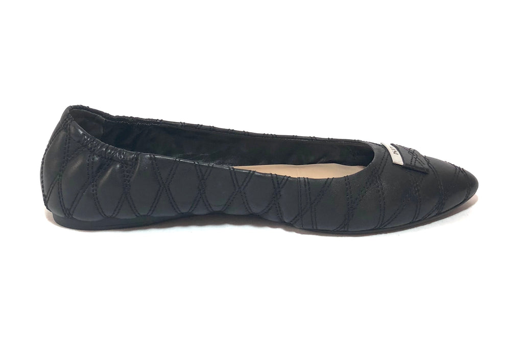DKNY Black Leather Pointed Flats | Gently Used | - Secret Stash