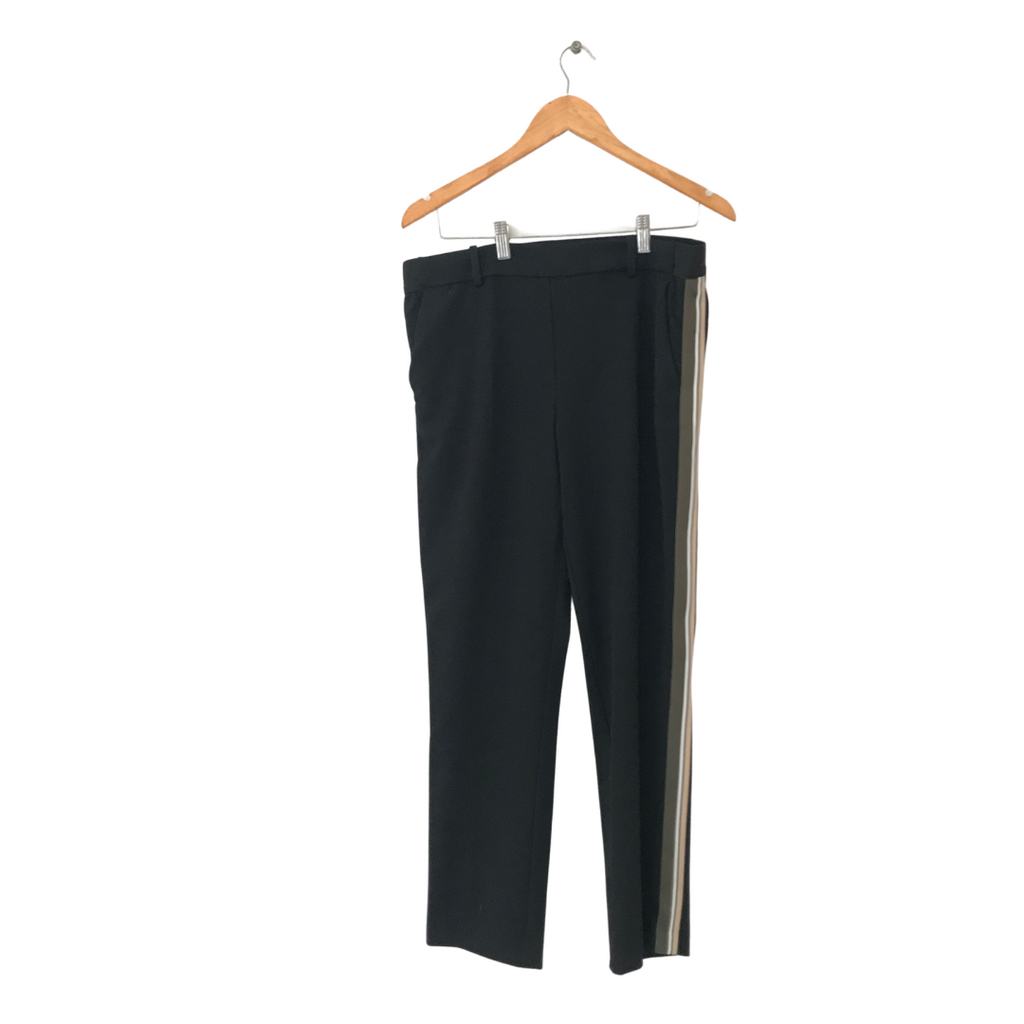 H&M Black Pants with Tri-colour Side Stripe | Brand New |