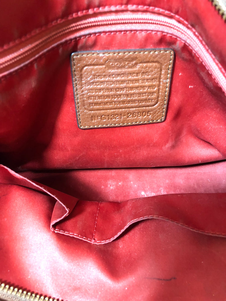 Coach Brown Pebbled Leather Tote Bag | Pre Loved | - Secret Stash