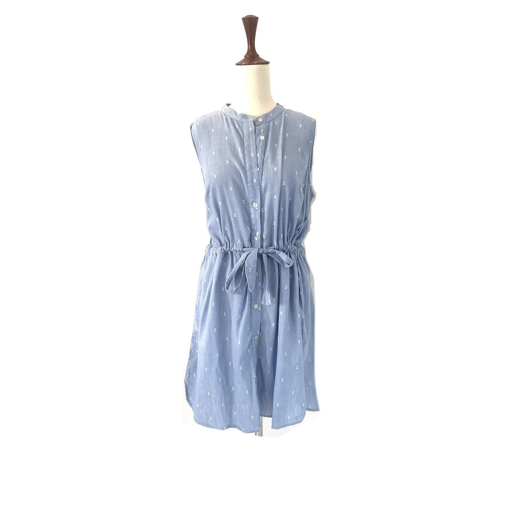H&M Blue Cotton Sleeveless Mid-Calf Dress | Gently Used |