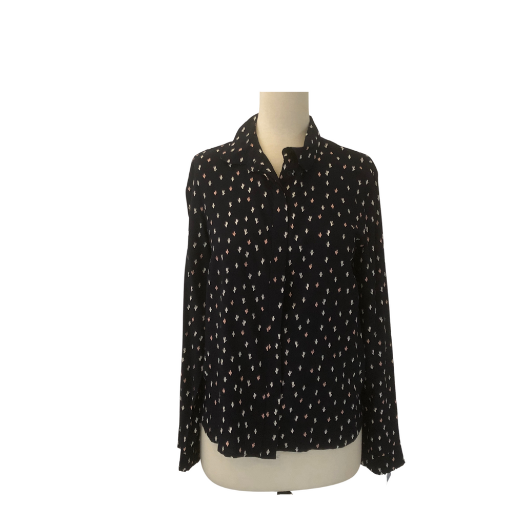 Bershka Navy Cactus Print Shirt | Gently Used |