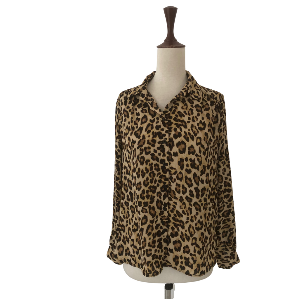 H&M Cheetah Print Collared Shirt | Gently Used |