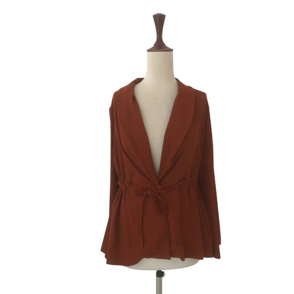 Boohoo Rust Drawstring Slouchy Blazer | Brand New |