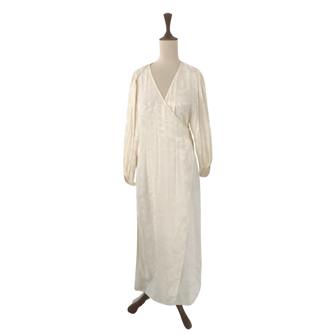 H&M Cream Satin Long Dress | Pre Loved