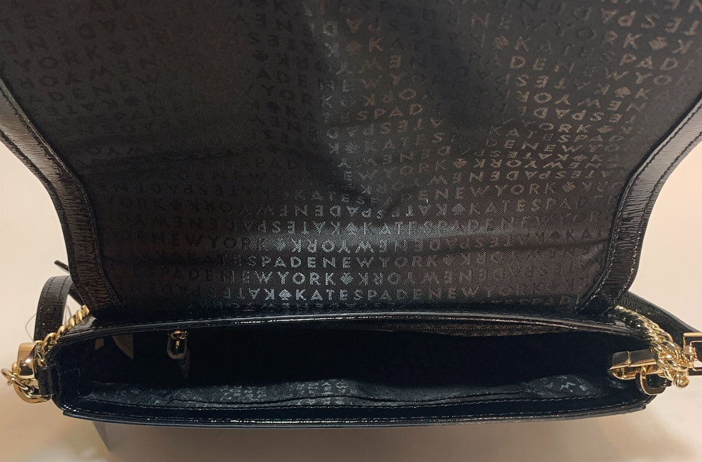 Kate Spade Black Bixby Place Patent Leather Cross Body Bag | Brand New |