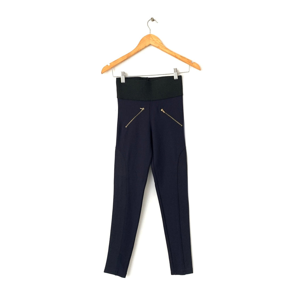 ZARA Navy Jegging Zip Pants | Gently Used |