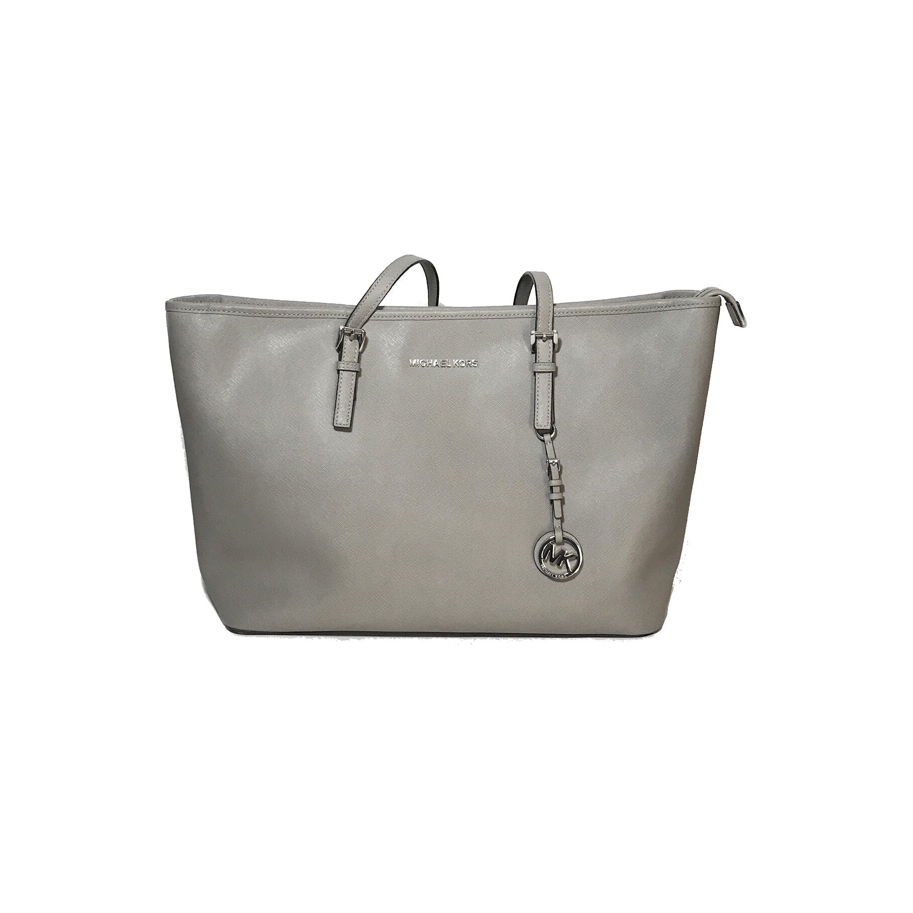 Michael Kors Large Jet Set Travel Light Grey Tote Gently Used Secret Stash