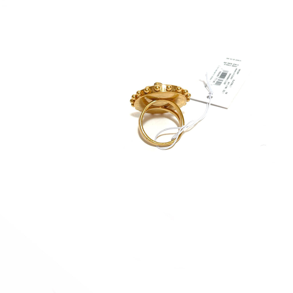 Kate Spade Black & Gold Bird Rhinestone Ring | Brand New |