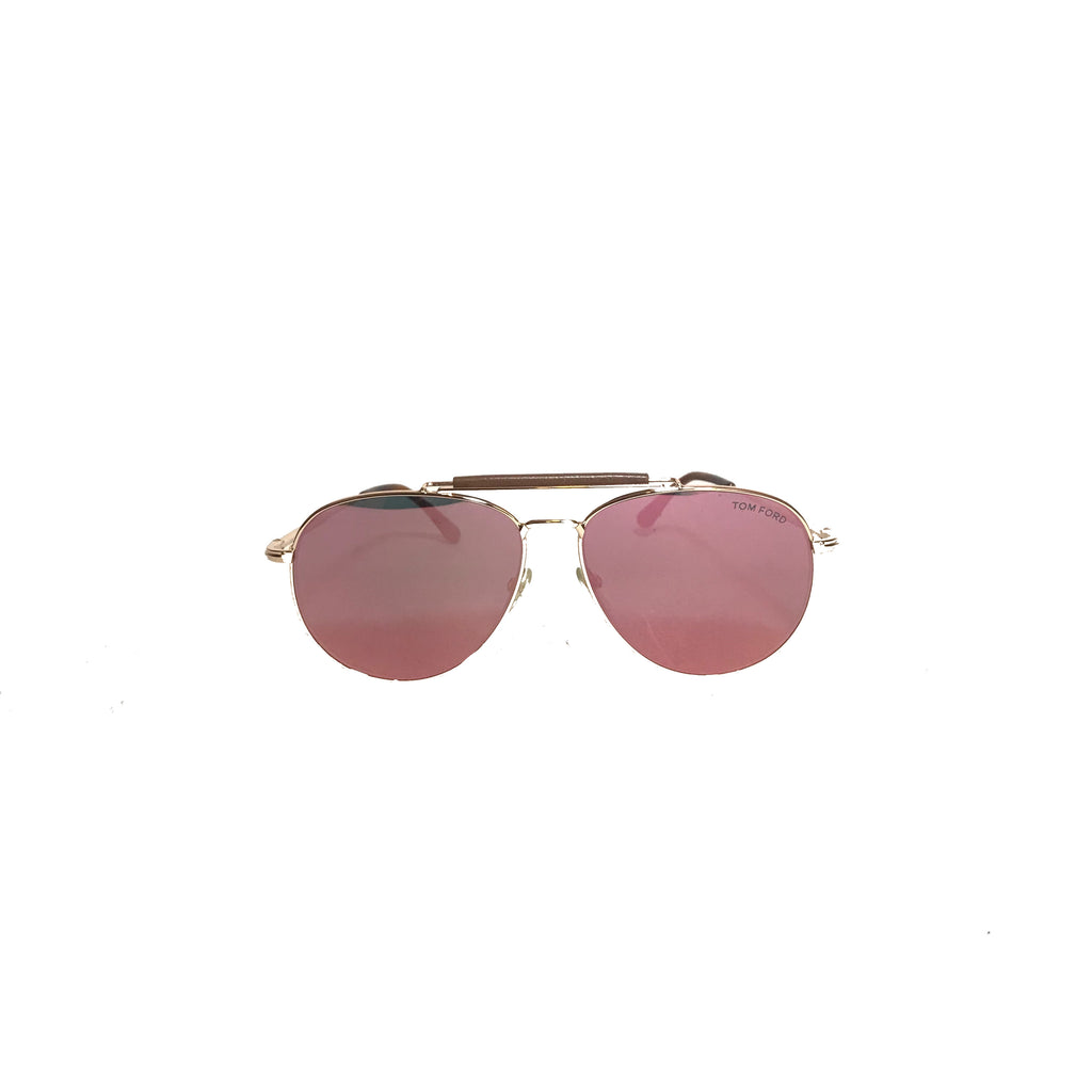 Tom Ford Sean TF536 Rose Gold Aviator Unisex Sunglasses | Like New |