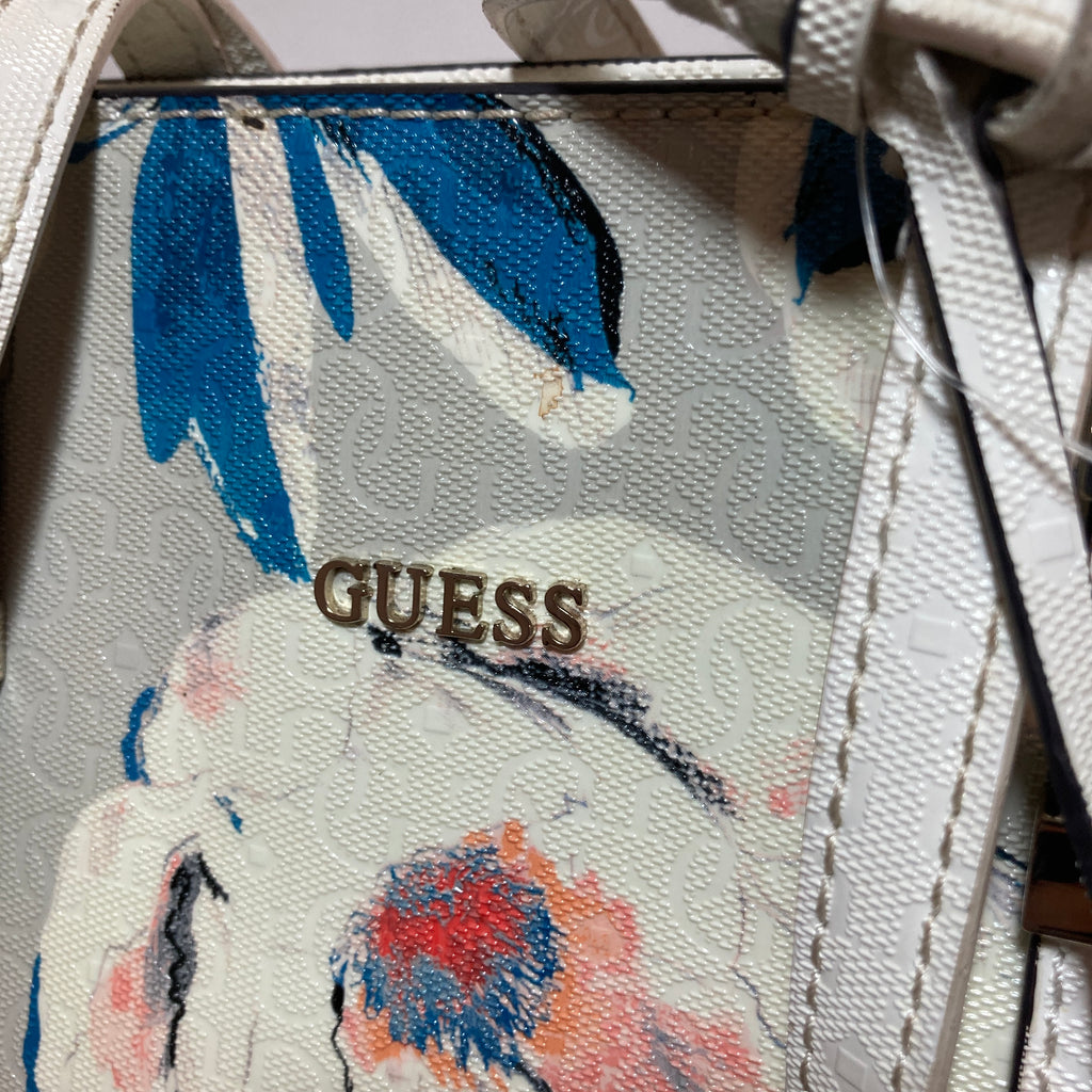 Guess White Floral Printed Shoulder Bag | Pre Loved |