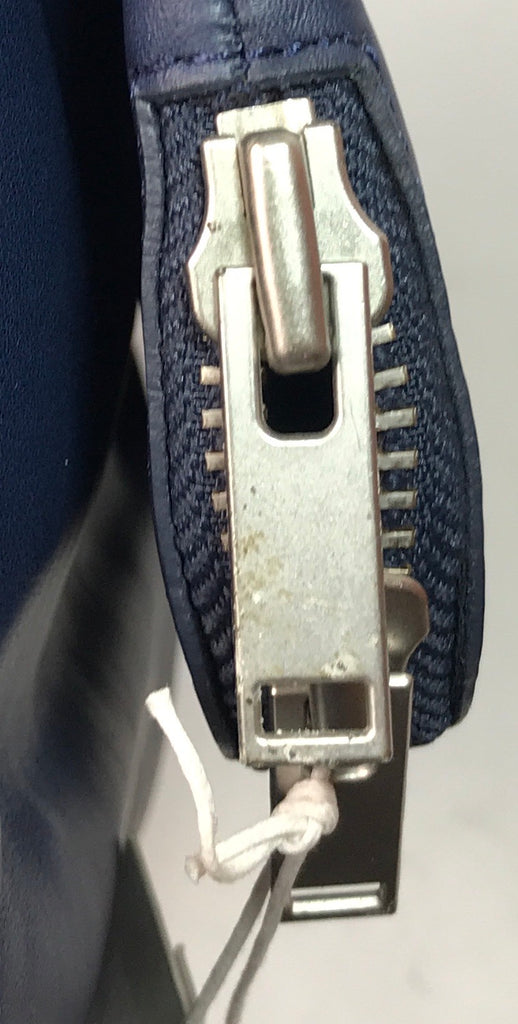 COS Navy Leather Shoulder Bag 