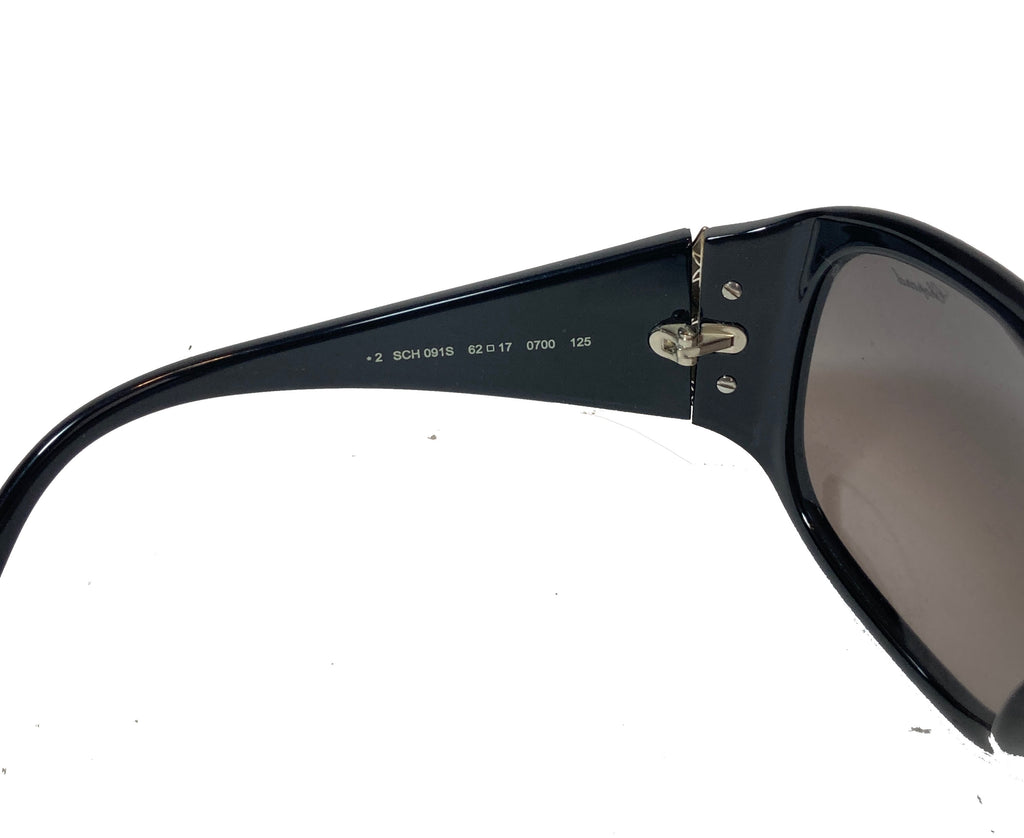Chopard Black SCH091S Rhinestone Sunglasses | Like New |