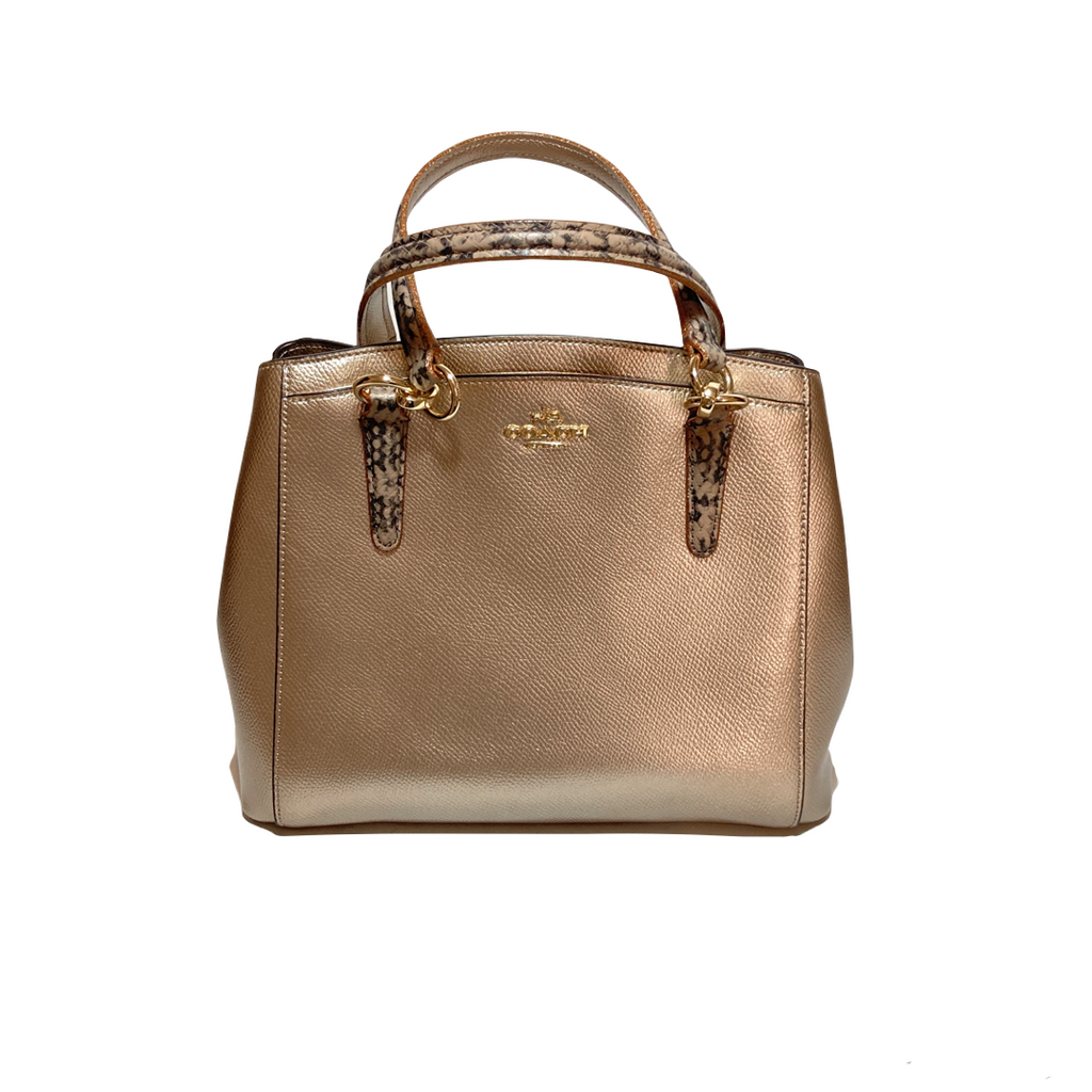 Coach Gold Leather Satchel | Like New |