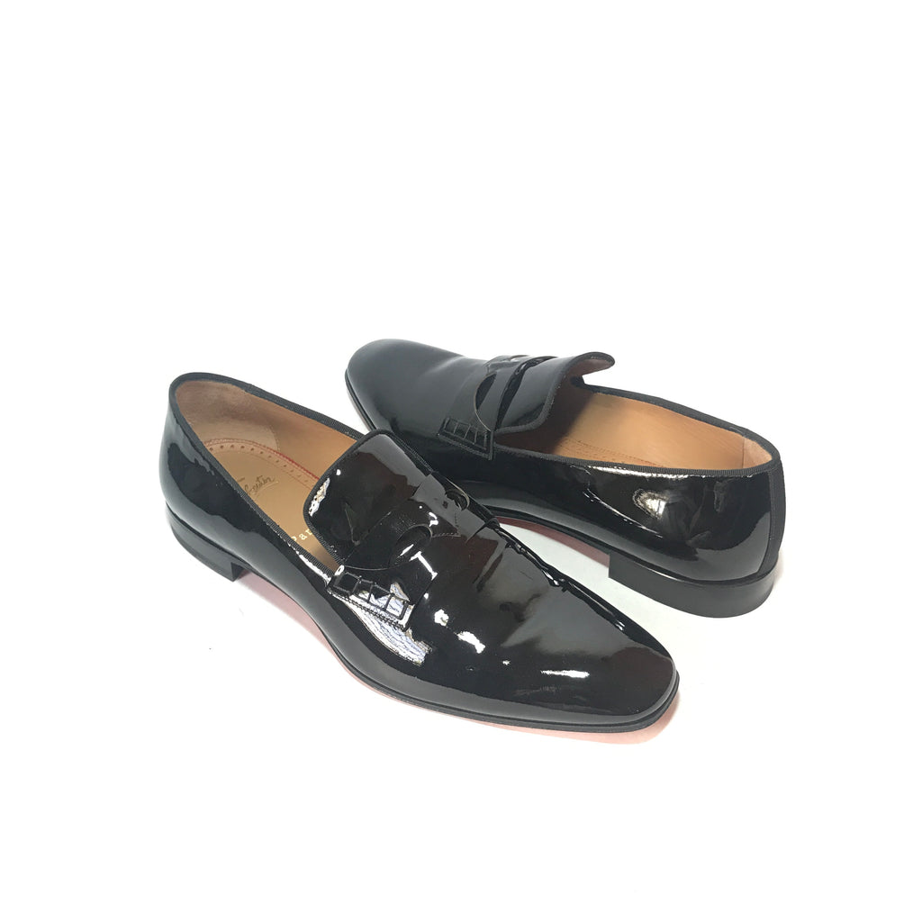 Christian Louboutin Men's 'Magicien' Black Patent Leather Loafers