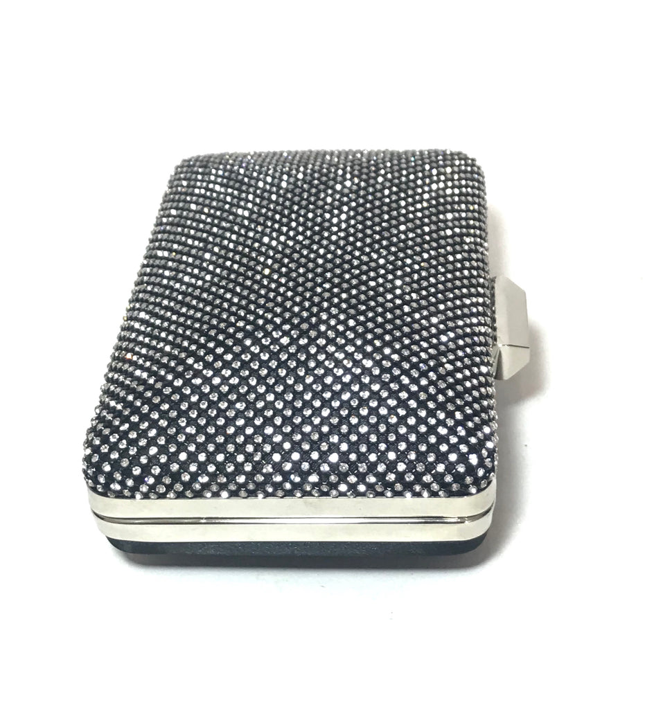 Colette Maxine Black Satin Crystal Clutch Bag | Brand New |