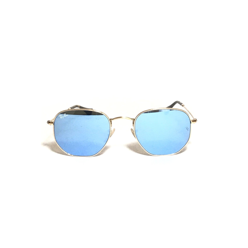 Ray-Ban Light Blue RB3548N Unisex Hexagon Sunglasses | Gently Used |