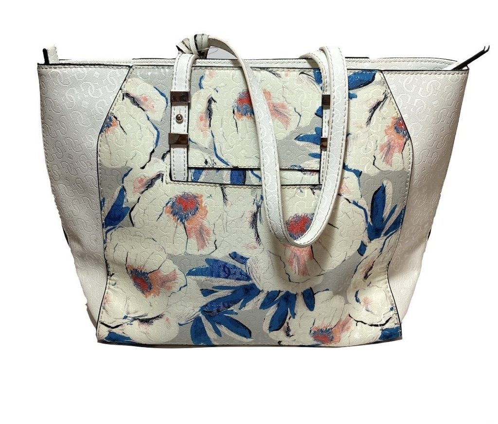 Guess White Floral Printed Shoulder Bag | Pre Loved |