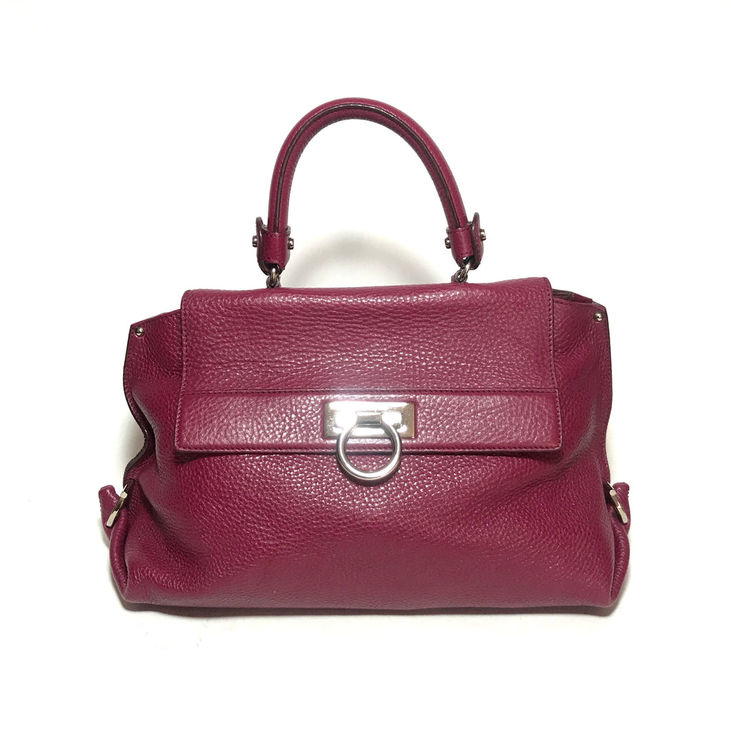 Salvatore Ferragamo Maroon Sofia Leather Tote | Gently Used |