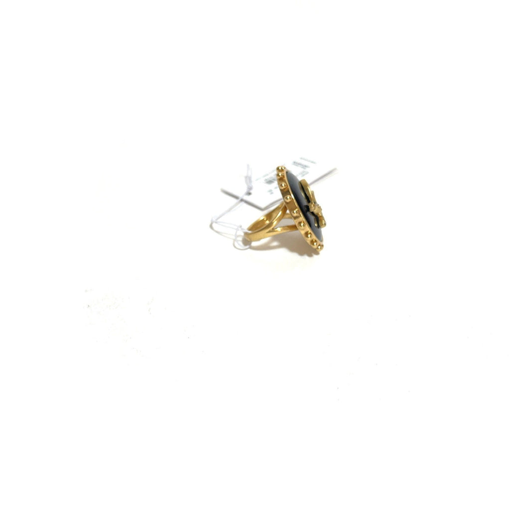 Kate Spade Black & Gold Bird Rhinestone Ring | Brand New |