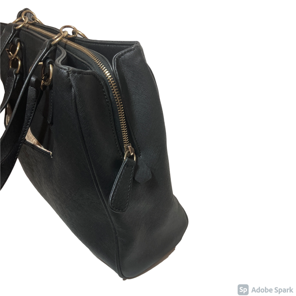 Guess Black Leatherette Tote | Pre Loved |