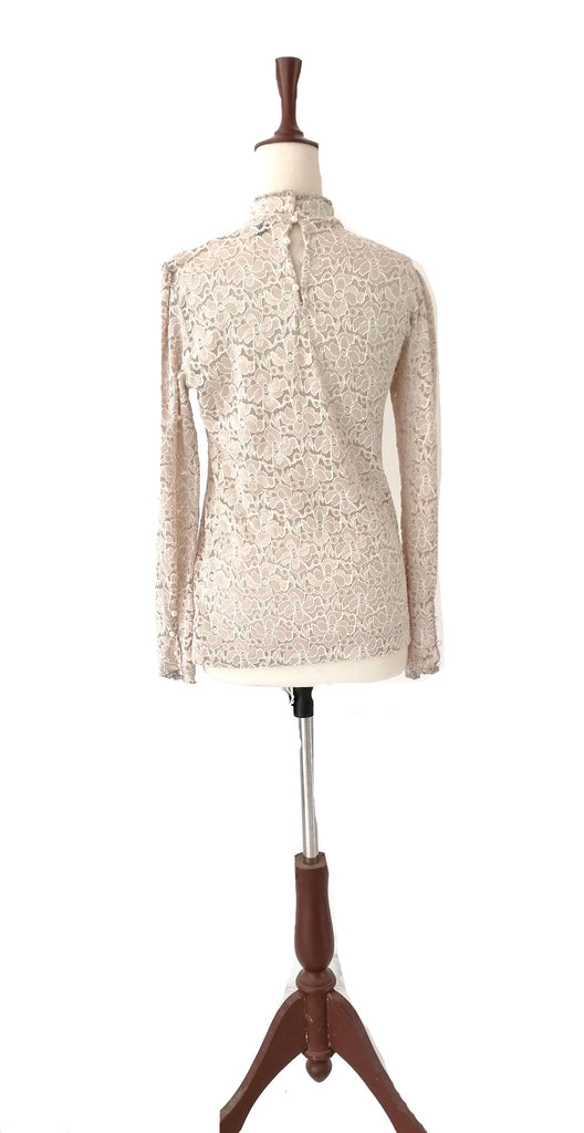Mango Beige Lace Top | Gently Used |