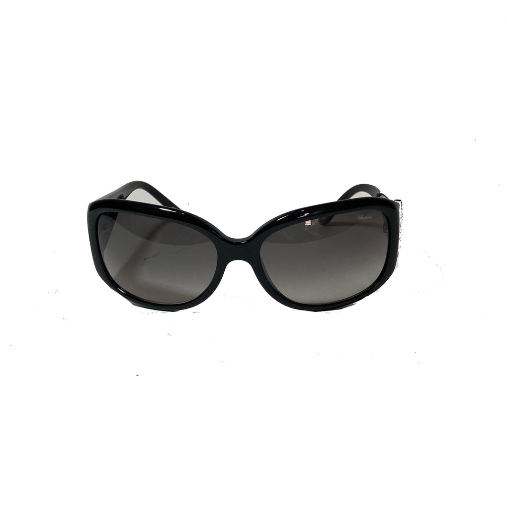 Chopard Black SCH091S Rhinestone Sunglasses | Like New |