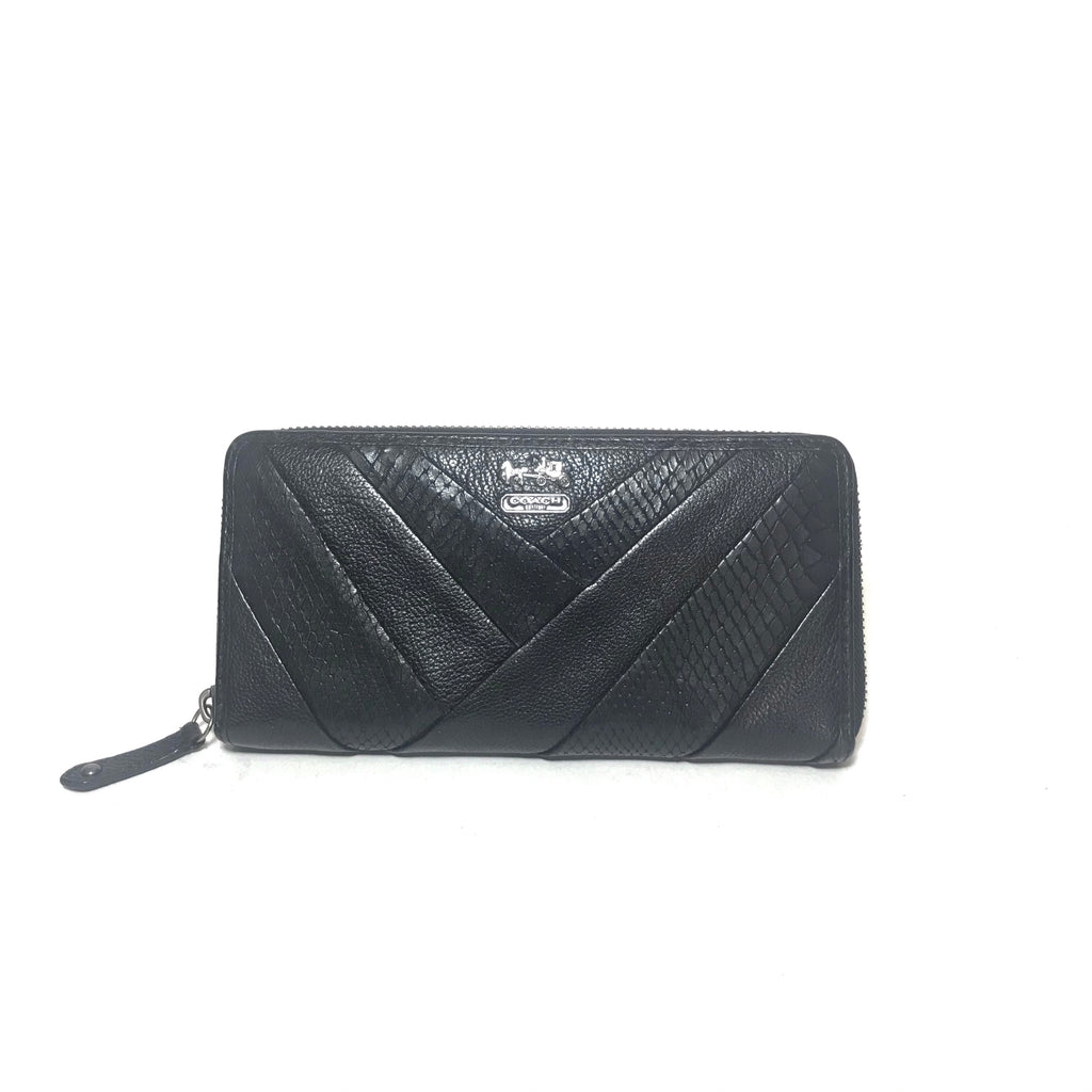 Coach Black Leather Envelope Wallet | Pre Loved |