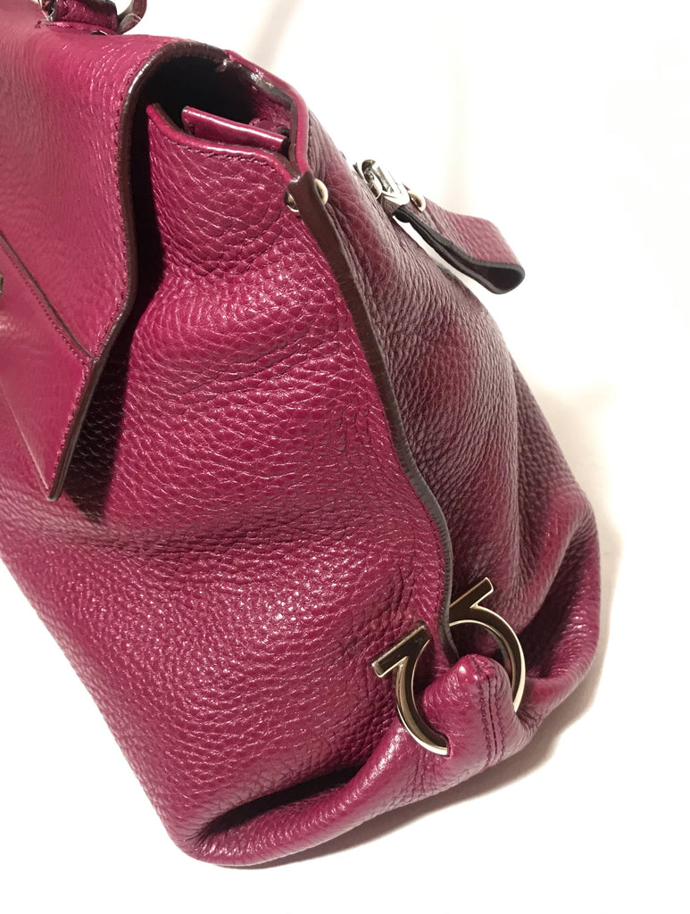 Salvatore Ferragamo Maroon Sofia Leather Tote | Gently Used |