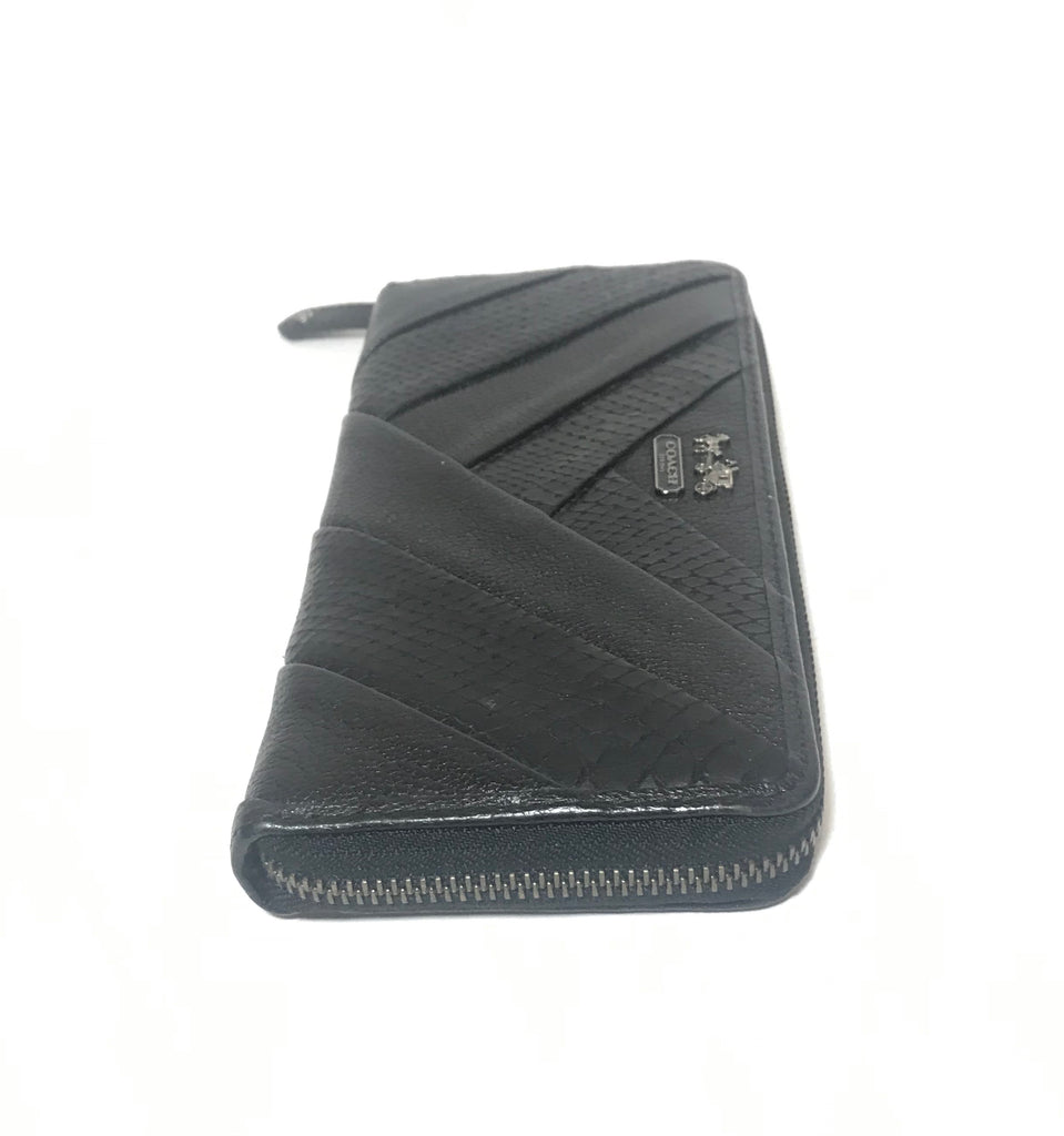 Coach Black Leather Envelope Wallet | Pre Loved |