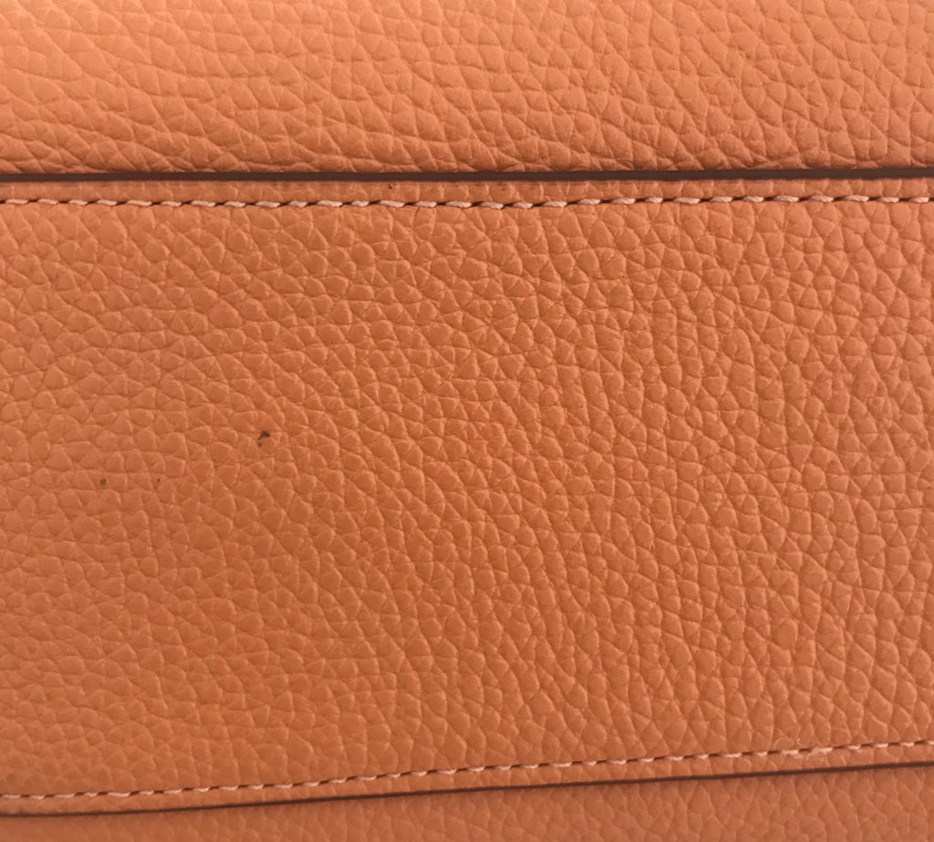Coach Peach Pebbled Leather Satchel | Gently Used |