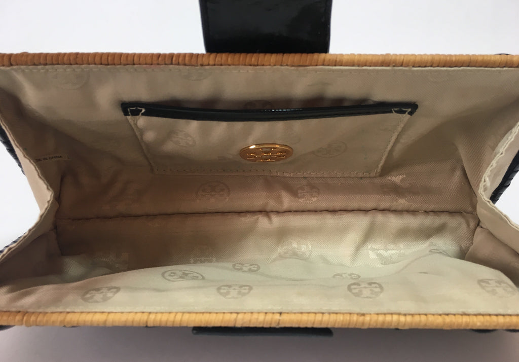 Tory Burch Woven 'Rattan' Clutch 