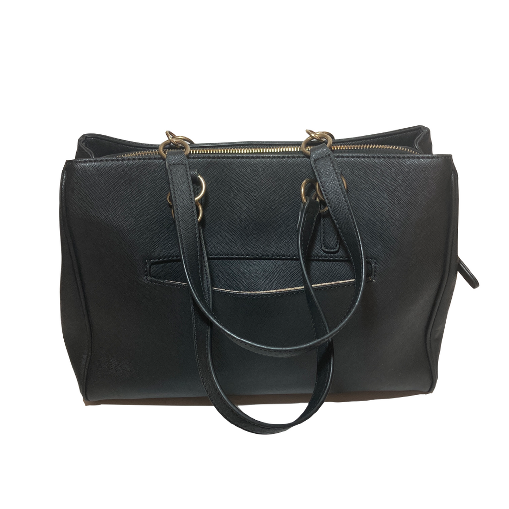 Guess Black Leatherette Tote | Pre Loved |