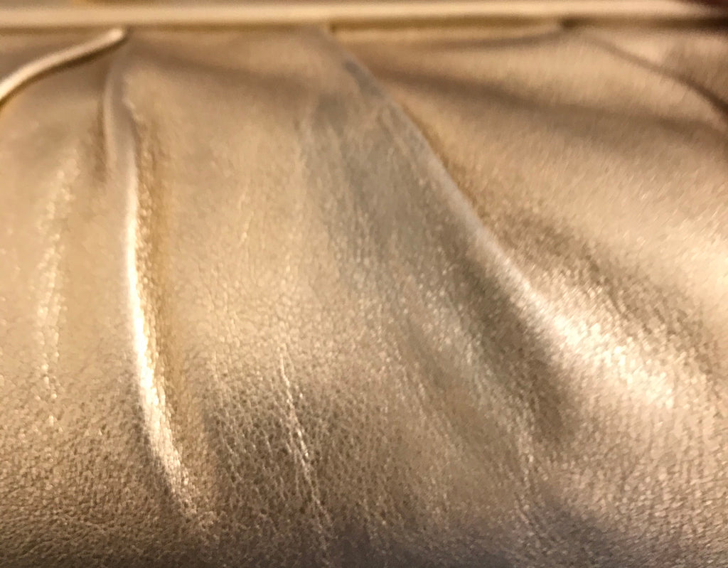 Coach Gold Leather Knot Clutch | Pre Loved |