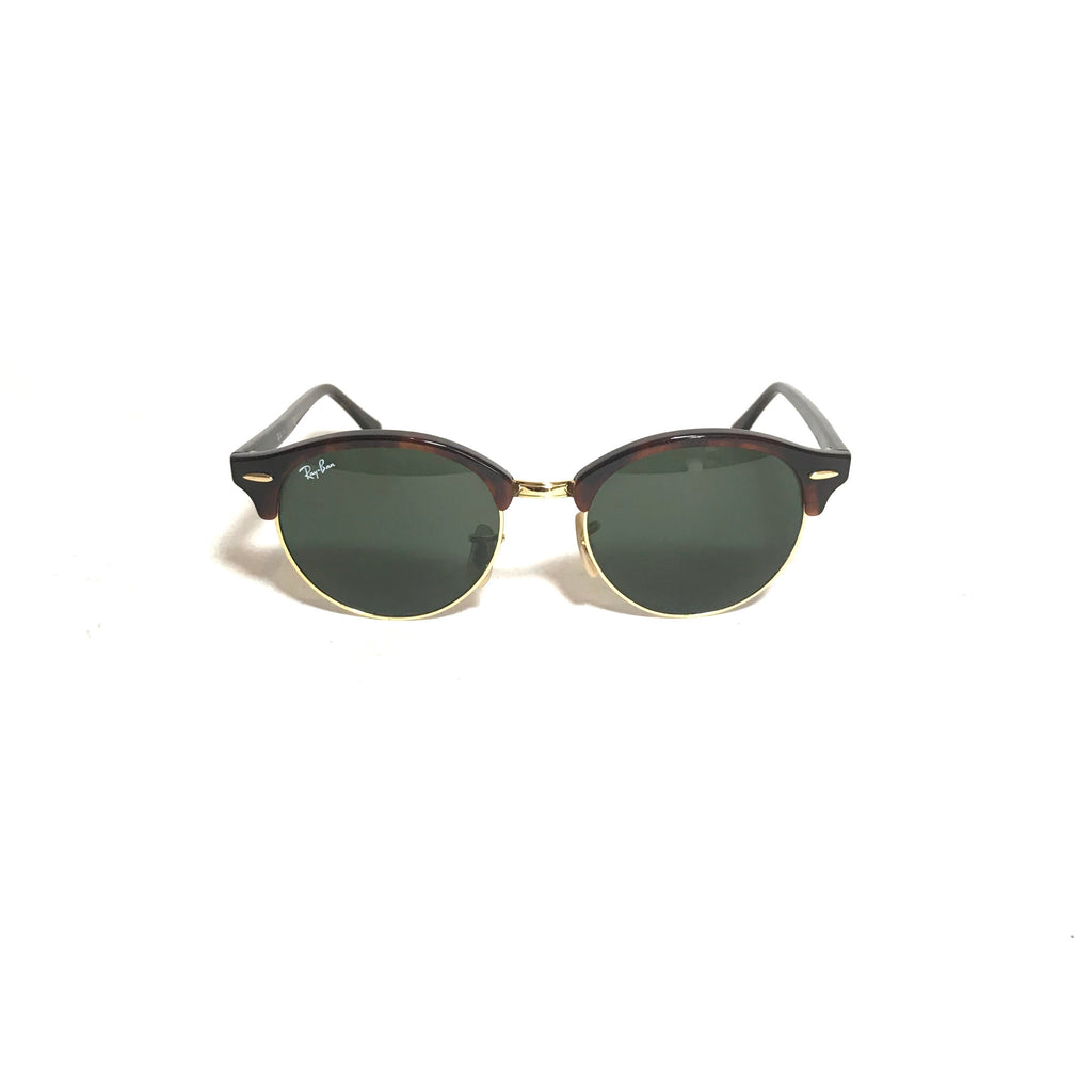 Ray-Ban Tortoise-Green RB4246 Unisex Round Sunglasses | Gently Used |