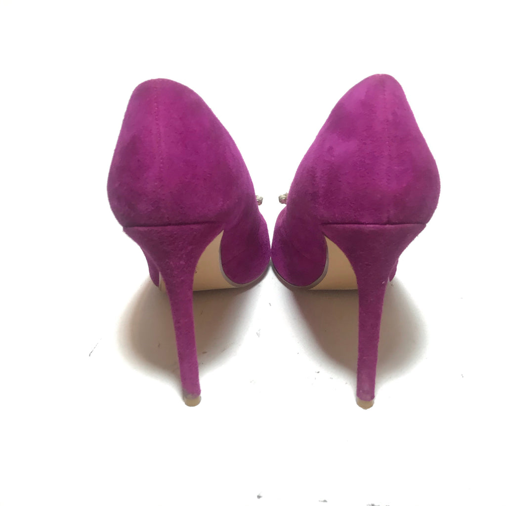 Dune Purple Suede 'Bardot' Pointed Pumps | Pre Loved |