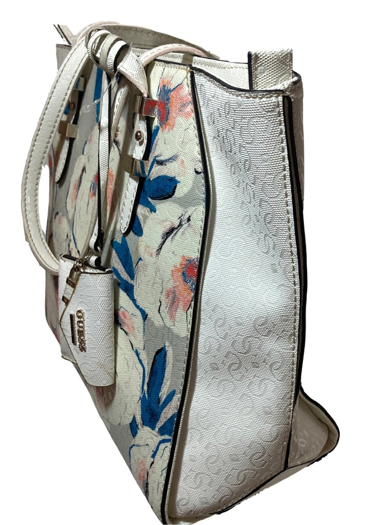Guess White Floral Printed Shoulder Bag | Pre Loved |