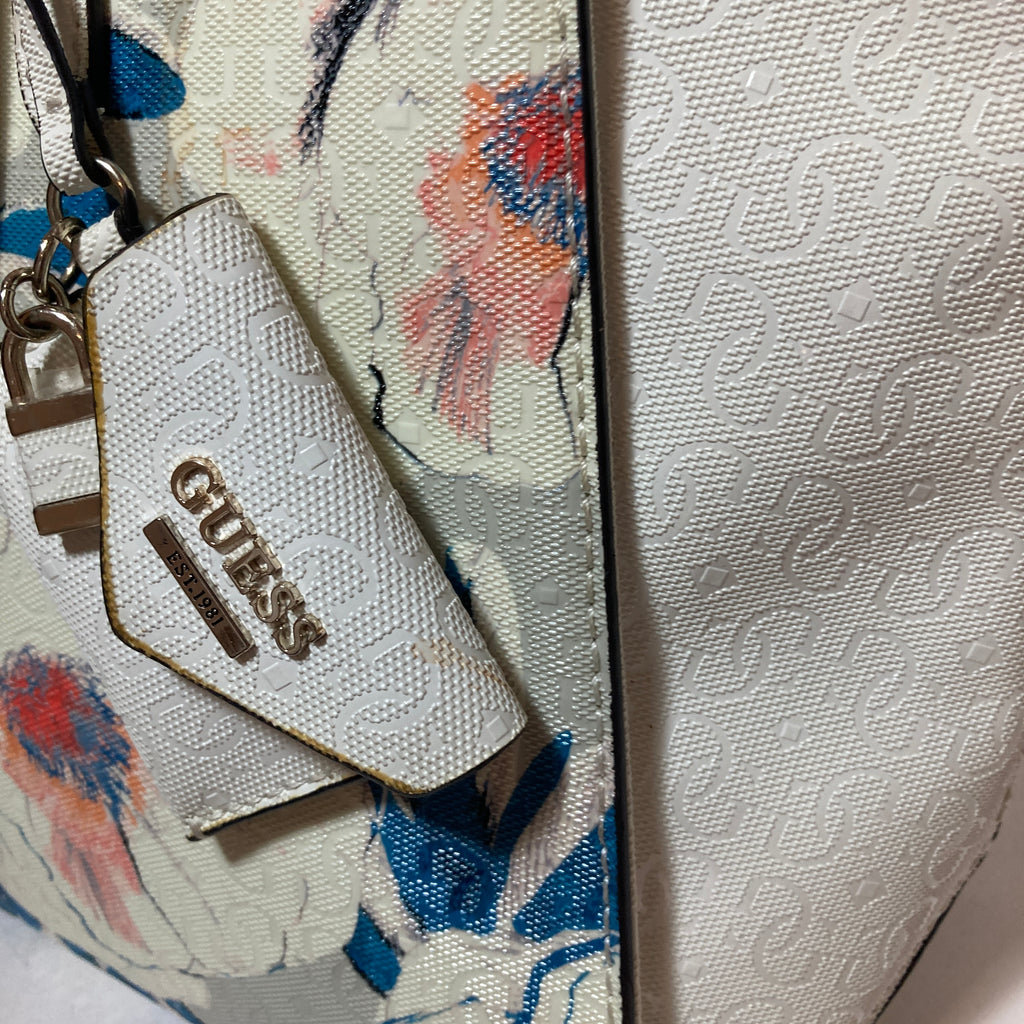 Guess white floral bag hotsell