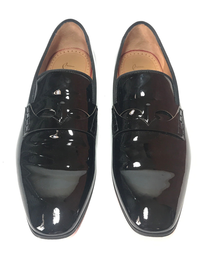 Christian Louboutin Men's 'Magicien' Black Patent Leather Loafers