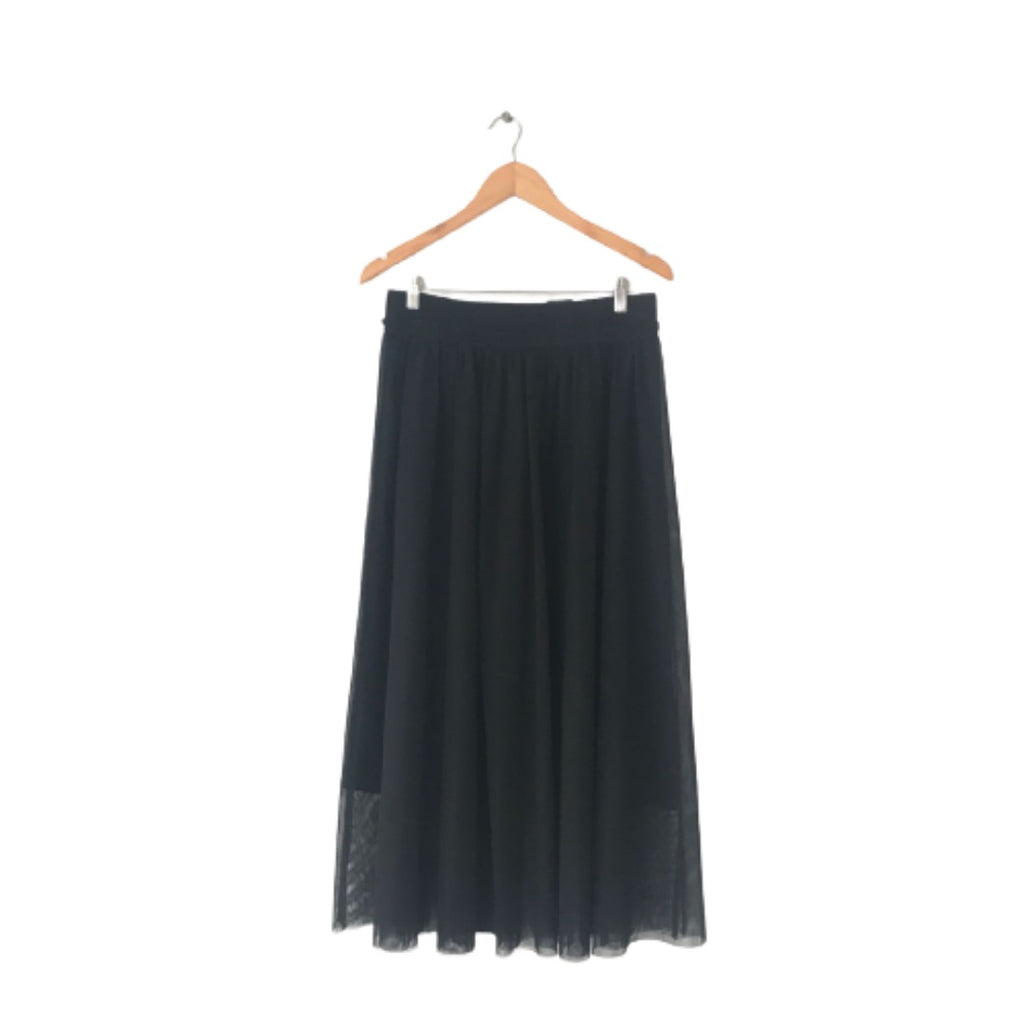 H&M Black Net Long Skirt | Gently Used |