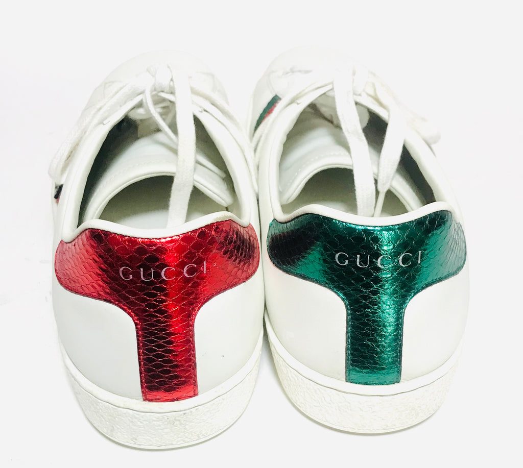 Gucci Men's White Tiger Ace Sneakers | Pre Loved |