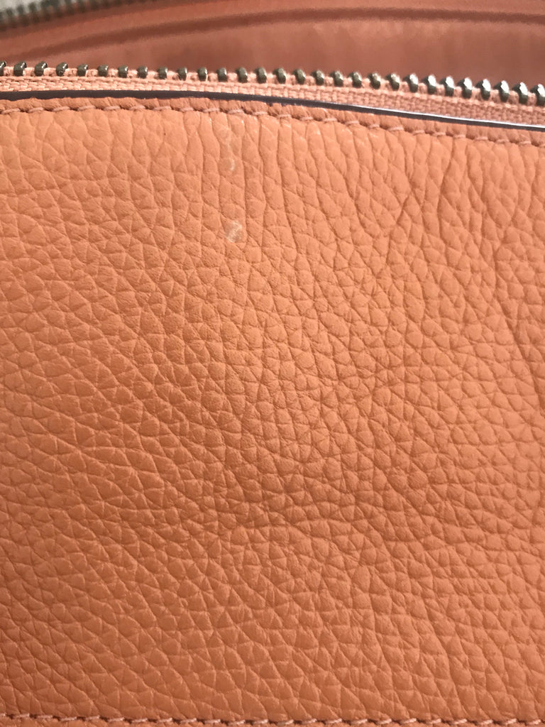 Coach Peach Pebbled Leather Satchel | Gently Used |