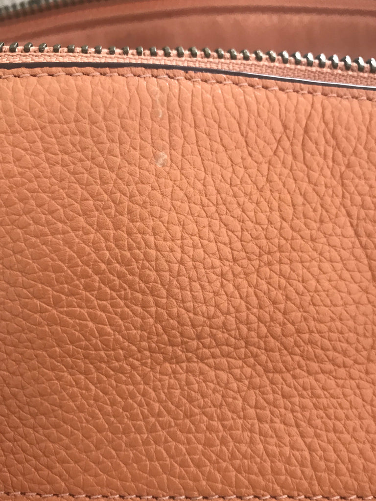 Coach Peach Pebbled Leather Satchel | Gently Used |
