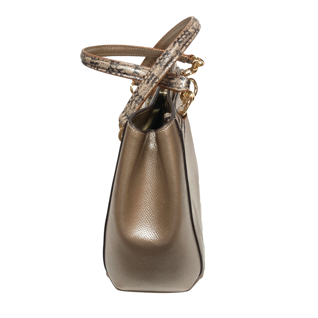 Coach Gold Leather Satchel | Like New |