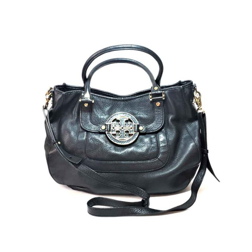 Tory Burch Black 'Amanda' Leather Bag | Pre Loved |