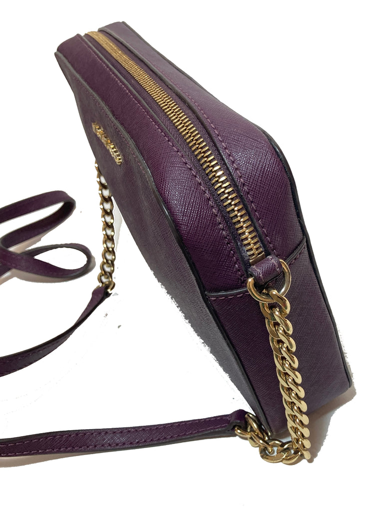 Michael Kors Purple Leather Cross Body Bag | Pre Loved |