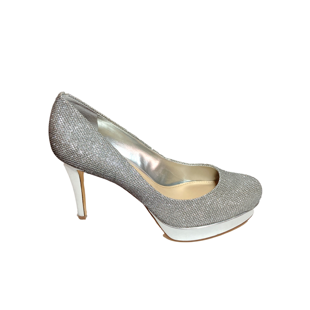 Charles & Keith Silver Platform Pumps | Like New |