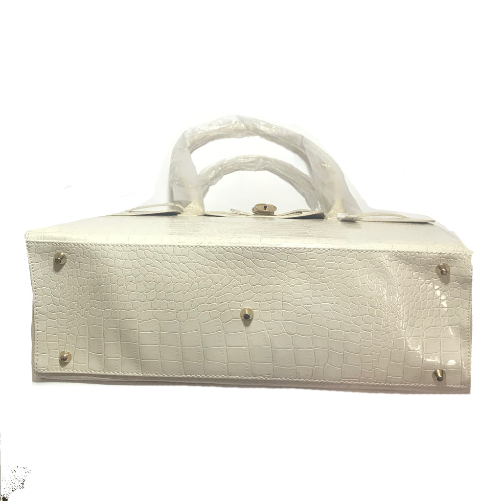 ALDO Cream Leatherette 'Stellfox' Large Tote | Brand New |