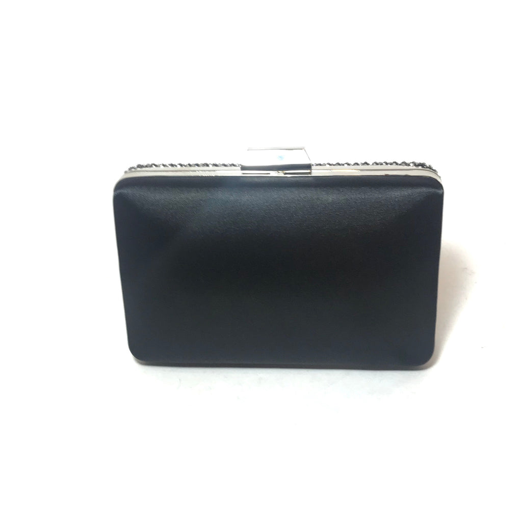 Colette Maxine Black Satin Crystal Clutch Bag | Brand New |